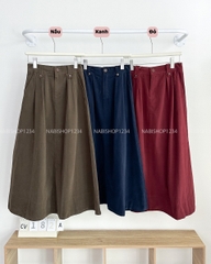 Chân Váy Số 182-D 2486 Dài Kaki Đai Nút