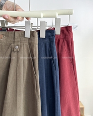 Chân Váy Số 182-D 2486 Dài Kaki Đai Nút