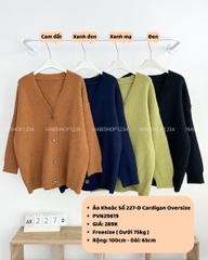 (S20%) Áo Khoác Số 227-D Cardigan Oversize