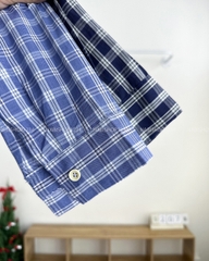 Áo Sơ Mi Số 207-B Tay Dài Kẻ Thêu Chữ