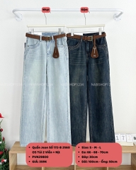 Quần Jean Số 172-B 2560 OS Túi 2 Viền + Nịt