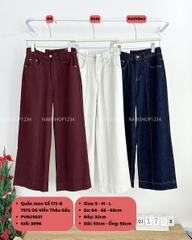 Quần Jean Số 175-B 7975 OS Viền Thêu Gấu