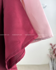 Áo Dài Số 11-C Chéo Xẻ Tà 3 Nơ + Cài