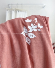 Áo Dài Số 14-C Yếm Đũi Hàn In Hoa