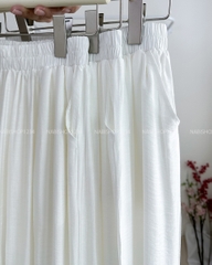 Áo Dài Số 14-C Yếm Đũi Hàn In Hoa