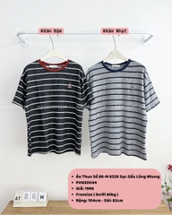 Áo Thun Số 86-M 8326 Sọc Gấu Lông Nhung