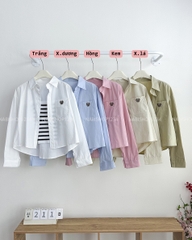 Áo Sơ Mi Số 211-D Set Lửng Gấu+2s Sọc
