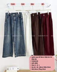 Quần Jean Số 186-A 7980 OS Túi Nắp Giả
