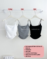 Áo Croptop Số 186-U 231 Bra 2S Nhún Eo