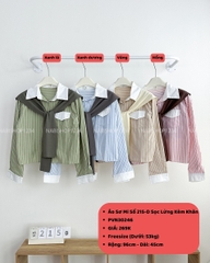 Áo Sơ Mi Số 215-D Sọc Lửng Kèm Khăn