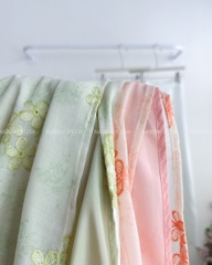 Áo Dài Số 18-C Tơ Thêu Hoa Cổ Nơ