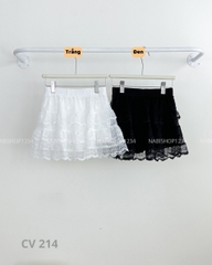 Chân Váy Số 214-U 319 Ngắn Ren Tầng Nổi