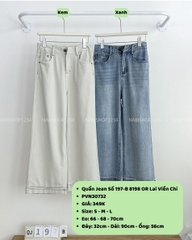 Quần Jean Số 197-B 8198 OR Lai Viền Chỉ