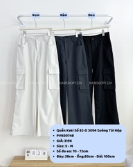 Quần Kaki Số 82-D 3094 Suông Túi Hộp