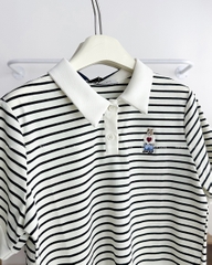 Áo Thun Số 119-M 3668 Polo Sọc Thêu Gấu