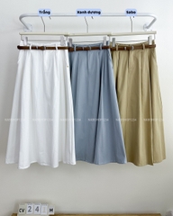 Chân Váy Số 241-M 19023 Dài Kaki Nút + Nịt