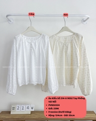 Áo Kiểu Số 214-U 9052 Tay Phồng Vải Nổi