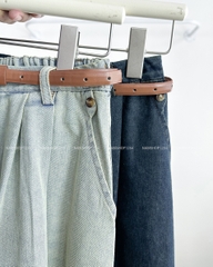 Chân Váy Số 250-D 1622 Dài Denim Túi Nút + Nịt