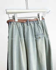 Chân Váy Số 250-D 1622 Dài Denim Túi Nút + Nịt