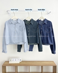 Áo Sơ Mi Số 267-D 80138 TD Denim 1 Túi