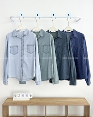 Áo Sơ Mi Số 266-D 80099 TD Denim 2 Túi