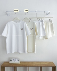 Set Đồ Số 76-B Thêu Gấu Muffin Kèm Short