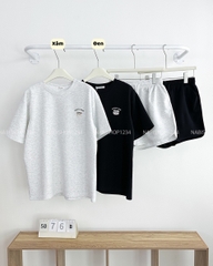 Set Đồ Số 76-B Thêu Gấu Muffin Kèm Short