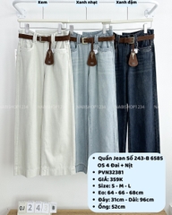Quần Jean Số 243-B 6585 OS 4 Đai + Nịt