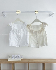 Áo Kiểu Số 226-A 2119 Sát Nách Cổ Bèo Ren