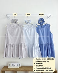 Áo Kiểu Số 221-D 3928 SN Lai Ren + Buộc Tóc