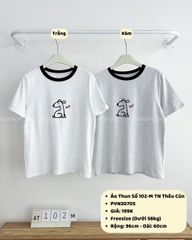 Áo Thun Số 102-M TN Thêu Cún
