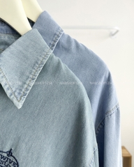 Áo Sơ Mi Số 270-M 105 TD Denim Thêu Chữ