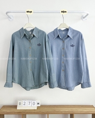 Áo Sơ Mi Số 270-M 105 TD Denim Thêu Chữ