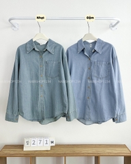 Áo Sơ Mi Số 271-M 109 TD Denim 1 Túi