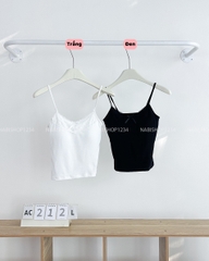 Áo Croptop Số 212-L 631 2 Dây Ren Nơ