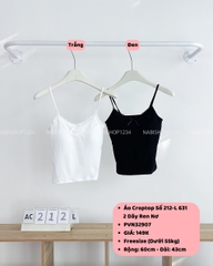 Áo Croptop Số 212-L 631 2 Dây Ren Nơ