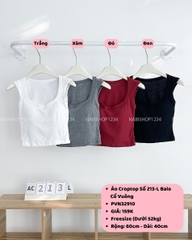 Áo Croptop Số 213-L Balo Cổ Vuông