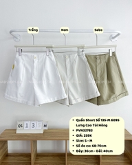 Quần Short Số 135-M 6095 Lưng Cao Túi Hông