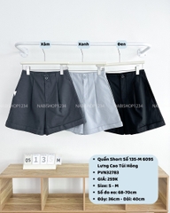 Quần Short Số 135-M 6095 Lưng Cao Túi Hông