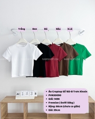 Áo Croptop Số 183-B Trơn Xinxin
