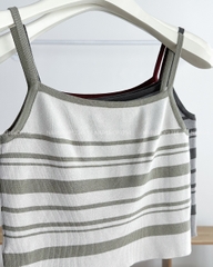 Áo Croptop Số 222-B 4120 2 Dây Kẻ