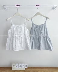 Áo Kiểu Số 237-D 8076 2 Dây Hoa Nơ