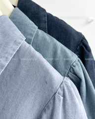 Áo Sơ Mi Số 281-B TN Denim Tim Lai Ren