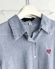 Áo Sơ Mi Số 281-B TN Denim Tim Lai Ren