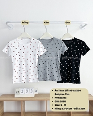 Áo Thun Số 193-A 5294 Babytee Tim