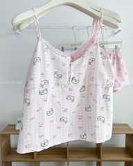 Đồ Ngủ Số 25-C 2 Dây Ren Ngực Hình