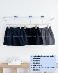 Chân Váy Số 279-D 867 Ngắn Bồng Kaki