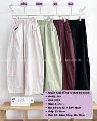 Quần Kaki Số 103-A 5635 BG Boom Túi Giữa