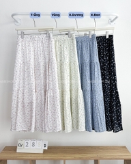Chân Váy Số 288-D 9057 Dài Hoa 3 Tầng