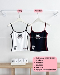 Áo Croptop Số 227-B 5364 2s Viền 35
